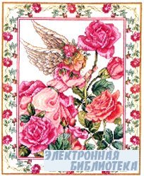 The Vermilion Stitchery. Rose Petal Flower Angel