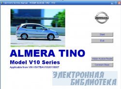 Nissan Tino. Model V10 Series. Applicable from VIN VSKTBAV10U0118007. Elect ...