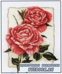     "Cottage Rose in Bloom" (DMC: BK 105)